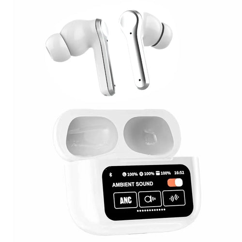 A9 Pro Sport Earbud Full-Color LCD LED Touch Screen Hifi Stereo Top ANC Active Noise Reduction Digital Display TWS Earphone