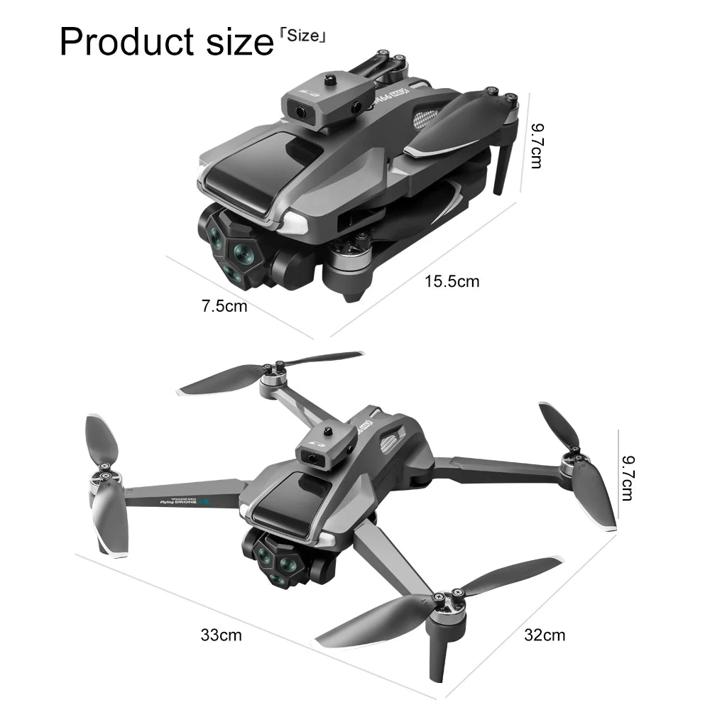 NEW M66 MAX Mini Drone with Cameras Obstacle Avoidance Brushless Folding Screen Remote Control Quadcopter Drone