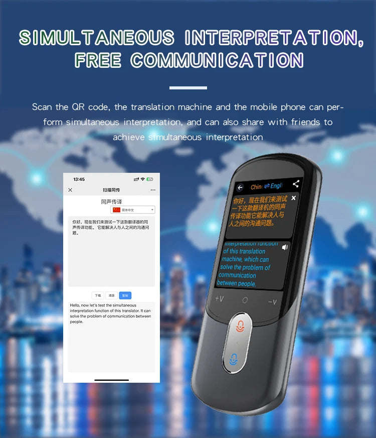 Factory Supply F4 Accurate Offline Languages Voice Translator Device 2.88 Inch Screen Multi Languages Instant Speech Translator